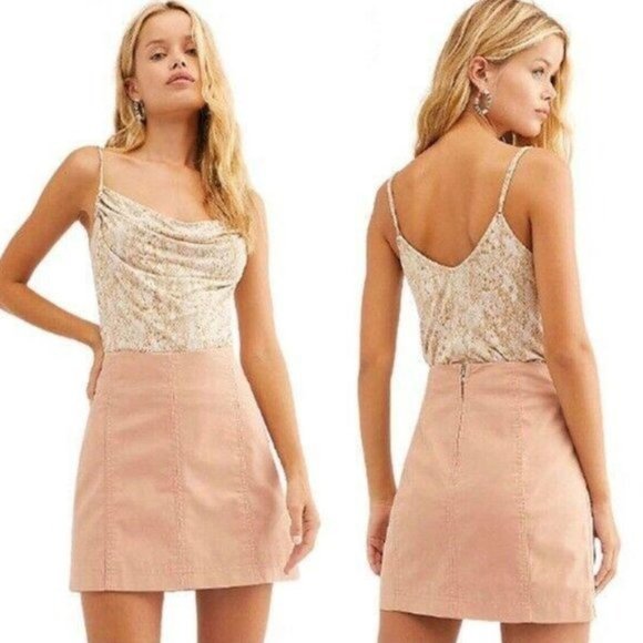 Free People Dresses & Skirts - Free People Modern Femme Vegan Suede Mini Skirt. 4